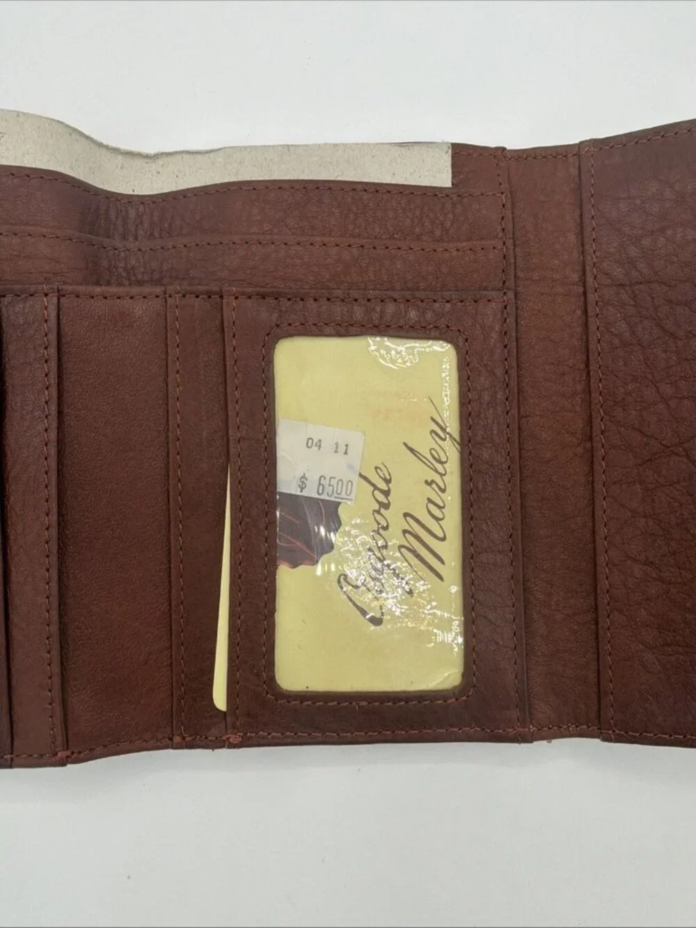 Osgoode Marley Leather Wallet, 17 Card Slots Pockets, Snap Closure, Brandy Color